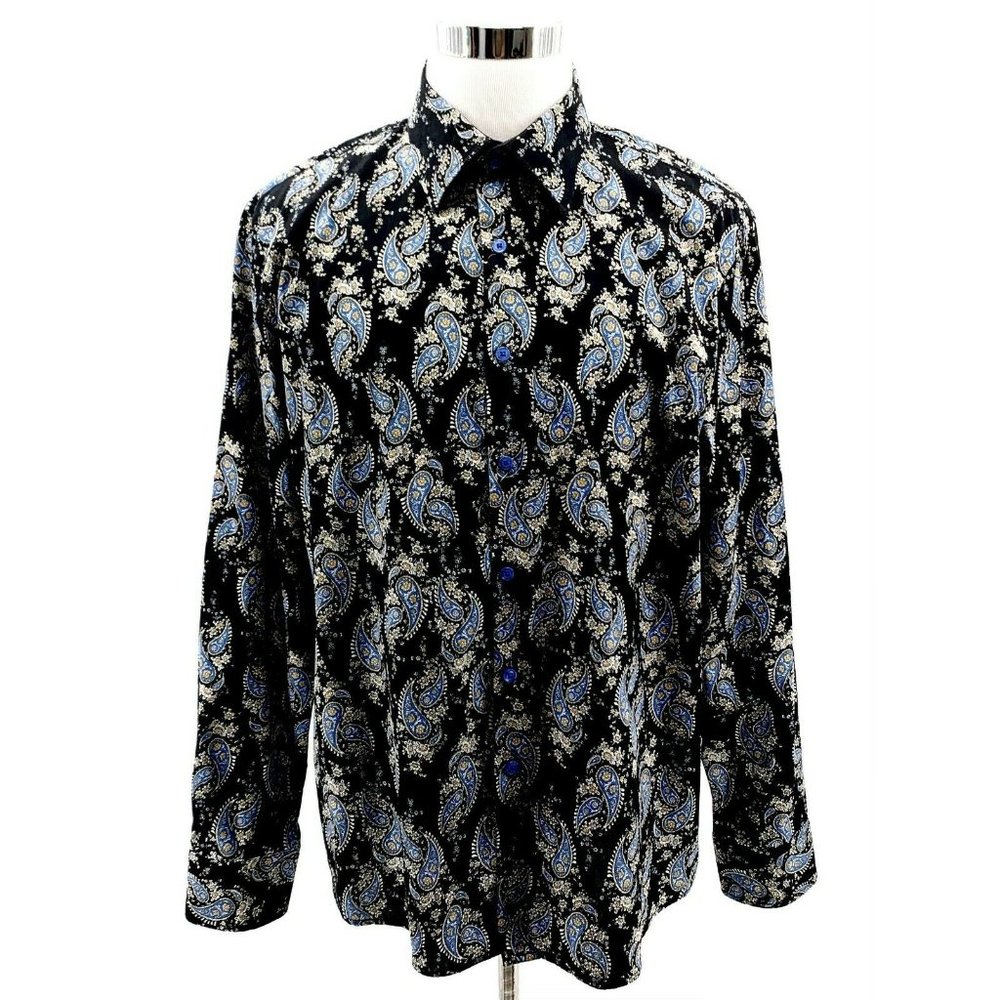 ELIE BALLEH Mens Button Front Casual Dress Shirt